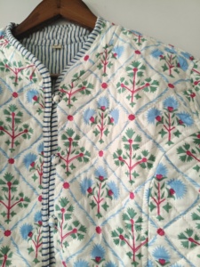 New Printed <b>Jacket</b>, Cotton <b>Quilted</b> Handmade Cotton Floral <b>Jacket</b> Reversible Strip <b>Quilted</b> Cotton <b>Jacket</b> Party Wear - Product Image 3