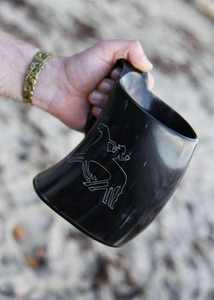 Taza Tradicional de Cuerno de Buey Estilo Animal - Económica, Duradera, Portátil y Pulida para Uso Diario y Producto Artesanal Natural - Product Image 5