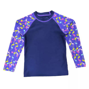 Children's Boys Rash Guard Compression Long Sleeve Anti-UV Quick Dry <b>Swim</b> <b>Shirt</b> with Rayon of Bamboo Fabric - Product Image 4