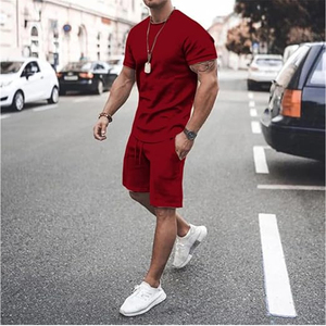 Fabricante de Conjuntos de Verano para Hombre, 2 Piezas, Pantalones Cortos Cargo de Algodón y Camiseta, Suministro al por Mayor OEM - Product Image 3