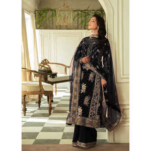 Top-Plazzo with Embroidery <b>Sequins</b> Work Dupatta Size 2XL - Product Image 2