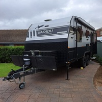 Achetez une mini-caravane moderne entièrement équipée prête à l'exportation, remorque de camping-car 4x4 mobile avec cuisine de luxe, légère, capacité 4 personnes