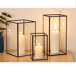 Supports de bougies en métal doré de style moderne pour la décoration de table, vente en gros pour fêtes, mariages et Noël - Product Image 2