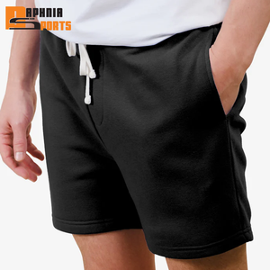 Shorts de sport décontractés pour hommes en molleton de coton 100 % de haute qualité avec taille élastique, style jogging en tissu éponge français - Product Image 3