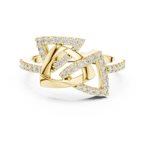 ORION TWIST LAB GROWN DIAMOND WOMEN'S <b>RING</b> <b>SET</b> IN 18KT WHITE <b>GOLD</b> FOR ENGAGEMENT GIFT PARTY WEDDING GLAM EVENT DAILY USE - Product Image 1