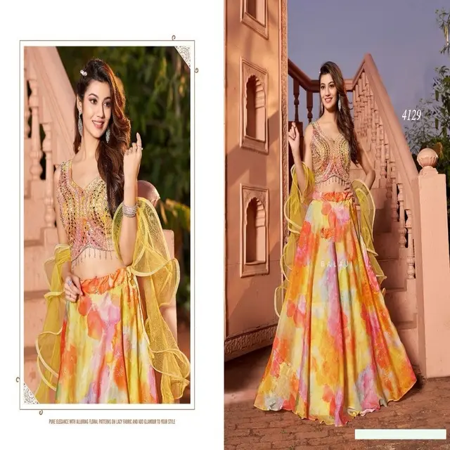 Neue Designer Hochzeitsbekleidung genäht Schwere Seide Lehenga Choli, Haldi Funktion vorgefertigte Lehenga Choli erschwinglicher Preis aus Indien