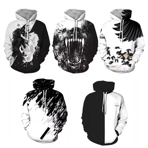 Printed Unisex Oversized Hoodie No Drawstring Lightweight Terry Fabric Eco-Friendly Winter 100% Cotton with Custom Logo - Product Image 1