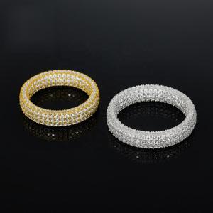 Anillo de Eternidad de Plata 925, Ligero, con Diamantes Cultivados en Laboratorio, Diseño de Racimo Redondo, Dos Tonos, Joyería de Boda, Anillo de Lujo para Regalo - Product Image 2