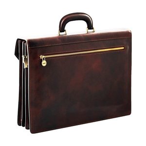 Classic Brown Leather Office <b>Bag</b> for Men Stylish Executive <b>Laptop</b> Briefcase Messenger Satchel with Durable Buckle Closure - Product Image 5
