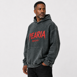 Sudadera con Capucha de Forro Polar con Lavado Vintage, Color Sólido Desgastado, Sudadera con Capucha Completa, Logotipo Frontal Personalizado, Ropa de Invierno - Product Image 3