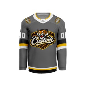 Camisetas de Hockey sobre Hielo Ligeras y Transpirables, Nombre del Equipo en la Parte Delantera, Servicio OEM Personalizado, Bordado en Sarga, Sublimadas, Elásticas en Cuatro Direcciones - Product Image 6