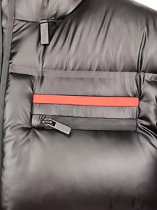 Chaqueta Acolchada con Capucha para Hombre, Negra, con Cierre de Cremallera, Rellena de Plumón, Resistente al Viento, Informal, de Invierno, Color Sólido, Gruesa, de Poliéster - Product Image 4