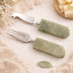 Juego de cuchillos para queso de madera con acabado pulido, hoja de acero inoxidable, para servir en tablas de charcutería, accesorios gourmet para queso. - Product Image 4