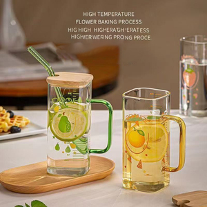Mug de voyage moderne en <span class=keywords><strong>verre</strong></span> borosilicate vert Pookie avec couvercle et paille, anti-fuite, sans BPA, compatible micro-ondes, transparent, pour café et bière - Product Image 3