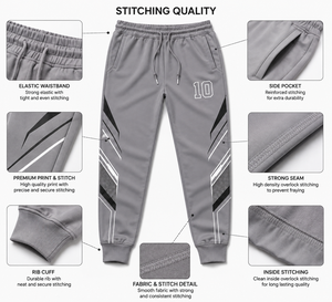 Pantalon de survêtement élégant et formel pour homme, écologique, respirant, séchage rapide, avec cordon de serrage, en coton, collection automne - Product Image 5