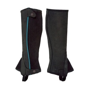 Heavy Duty Real Leather Horse Riding <b>Chaps</b> Equestrian <b>Half</b> <b>Chaps</b> Adjustable Outdoor Horseback Riding Protective Leg Wrap Gear - Product Image 4