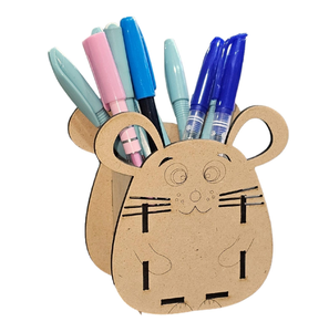 Stationary Organizer MDF <b>Pen</b> Holder Student <b>Gift</b> Photo Coating Wood Box MDF <b>Pen</b> Holder Wholesale Price - Product Image 5