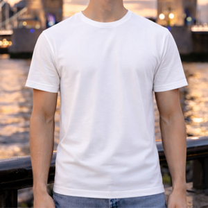 Cheap Bulk Promo <b>Tshirts</b> Custom Blank Unisex 50/50 Poly Blend Cotton <b>Polyester</b> Fast Delivery Wholesale - Product Image 6