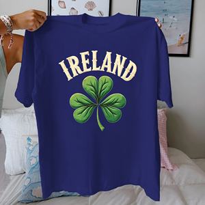 IRLANDE avec shamrock design pur coton t-shirt femme coupe confort - Product Image 2