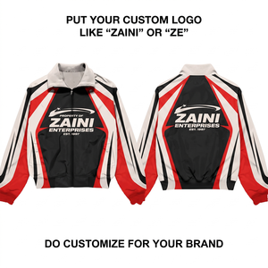 120 GSM Premium Polyester <b>Waterproof</b> Breathable Windbreaker <b>Jacket</b> Men's Winter Black White <b>Red</b> Custom Logo OEM ODM High Street - Product Image 1