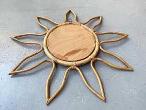 Vintage Boho Rattan <b>Mirror</b> Natural Cane Framed Wall <b>Mirror</b> for Entryway and Living Room Frame <b>Star</b> Shape decorative <b>Mirror</b> - Product Image 2