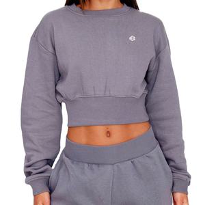 Conjunto de Sudaderas Cortas Estilo Y2K para Mujer, Ropa Casual y Urbana, Logotipo Personalizado, OEM, Marca Privada, Sudadera para Mujer de EE. UU. - Product Image 1