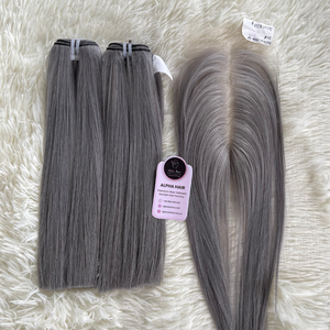 Extensiones de cabello Remy con frente de encaje vietnamita sin procesar, precio competitivo, extensiones de cabello humano liso de hueso, paquetes tejidos, superventas - Product Image 4