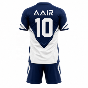 Maillot de football unisexe personnalisé AAIR - Polyester sublimé, anti-humidité, manches courtes, coupe athlétique, plusieurs couleurs disponibles - Product Image 2