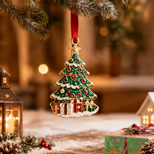 Custom <b>Christmas</b> Ornaments Personalized Metal Keepsake <b>Tree</b> Hanging Gift OEM - Product Image 4
