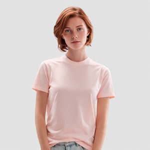 เสื้อยืดลำลองผ้าฝ้ายโพลีเอสเตอร์ 100% คอกลม แขนสั้นทรงหลวมสำหรับผู้หญิง เสื้อยืดฤดูร้อน/ฤดูใบไม้ผลิ - Product Image 3