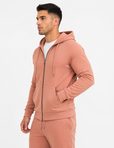 Mens <b>zip</b> <b>hooded</b> outerwear offering durable comfort soft texture and easy movement for everyday casual streetwear styling - Product Image 2