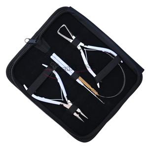 Kit de Herramientas para Extensiones de Cabello con Alicates para Remover Microlinks y Engarzar Cuentas, Gancho para Enhebrar, Herramienta Aplicadora de Micro Anillos, Mini Alicates de Salón - Product Image 1