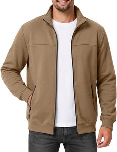 Veste polaire zippée moderne pour homme, col montant, sweat-shirt décontracté pour l'automne et l'hiver, avec personnalisation de marque pour les commandes en gros - Product Image 1