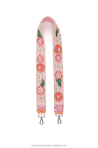 Bridal I Do Beaded Cotton Vintage Bag Hanger Handmade Wedding Embroidery Custom Adjustable Luxury Decorative <b>Strap</b> - Product Image 6