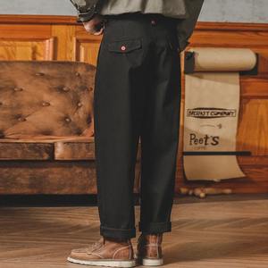 <b>Black</b> High Waist Straight Casual Neapolitan <b>Cargo</b> <b>Pants</b> OEM high quality Multi-Pocket Overalls Casual Style Direct From India - Product Image 2