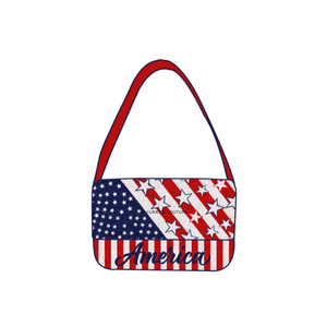 Sac à bandoulière personnalisé fait main avec perles de rocaille, brodé à la main, thème 4 juillet, dernières nouveautés - Product Image 4