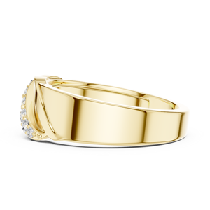 Yellow Gold Diamond <b>Ring</b> Halo Band Wedding Jewelry Custom <b>Couple</b> <b>Ring</b> for Men and Women - Product Image 3
