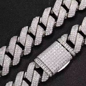 Pulsera de tenis de lujo con diamantes de moissanita estilo hip hop, suministro directo de fábrica, pulsera brillante con incrustaciones para hombres y mujeres, adecuada para ambos. - Product Image 6