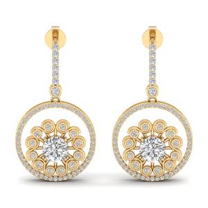 Pendientes de Diamantes de 2.4CT Cultivados en Laboratorio, Oro Sólido de 14K, Precio de Fábrica REYES, Alta Calidad, con Cierre de Rosca, para Mujer - Product Image 2