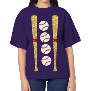 Camisetas de Béisbol Bordadas con Lentejuelas, 100% Algodón, Transpirables, Holgadas, Personalizadas para el Día del Partido, Tallas Grandes, Listas para Enviar al por Mayor - Product Image 1
