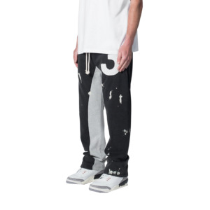 Nouveau pantalon de jogging décontracté pour homme 2026, coupe large, 100 % coton, anti-plis, avec cordon de serrage, anti-boulochage - Product Image 3