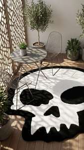 Alfombra Decorativa de Primera Calidad con Forma de Calavera, Tejida a Mano, para Sala de Estar, Dormitorio y Decoración Moderna del Hogar - Product Image 3
