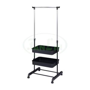<b>Utility</b> Trolley Home Display Adjustable Portable Metal Wardrobe Single Organizer <b>Rack</b> Storage Stand Garment for Bathroom Ties - Product Image 3