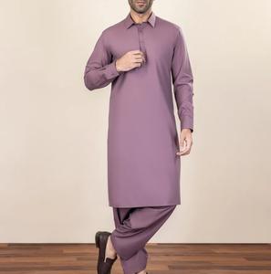 Traje Sencillo de Color Claro para Hombre, Shalwar Kameez con Bolsillos Dobles en el Pecho, Buena Calidad, Cómodo para Hombres, Salwar Kameez - Product Image 4