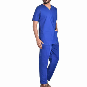 2026 Hot Sale Soft Polyester Hospital <b>Doctor</b> Wear Clothing Washable Nurse Scrub <b>Set</b> for Men Medical Nursing Scrub Uniforms - Product Image 1