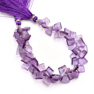 AAA Amethyst 6x8mm-7x10mm Faceted Nugget Bead Natural Brazilian Amethyst Gemstone <b>Step</b> Cut Fancy Tumbled Bead For Jewelry Making - Product Image 1