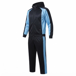 Conjunto Deportivo Personalizado 2 en 1 de Talla Grande para Invierno, con Estampado, Cortavientos, con Capucha y Cierre de Cremallera, para Hombre y Mujer - Product Image 1