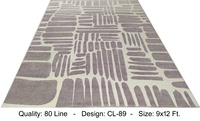 Tapis en coton tissé à motif floral moderne, 80 fils, avec envers en latex, lavable, personnalisable, hauteur de poils 9-10 mm, haute qualité