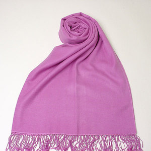 Pañuelos de cachemira tipo pashmina de colores claros para invierno, 28x80 pulgadas, 200-250g, para teñir colores, con flecos trenzados a mano, patrón sólido. - Product Image 4