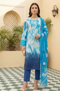Trajes de algodón/tela de lino de diseño para mujer, shalwar kameez, para verano, ropa femenina, trajes bordados de algodón/tela de lino - Product Image 2